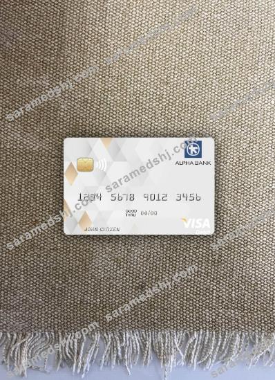 Greece Alpha Bank visa debit card photolook front